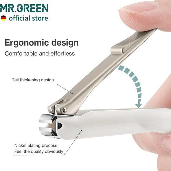 Nail Clippers Anti Splash Fingernail Cutter Stainless Steel Manicure Tools Nail - Picture 5 of 7